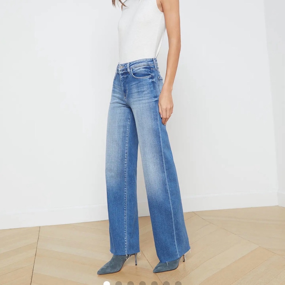 L'AGENCE High Rise Blue Jeans - Picture 2 of 8